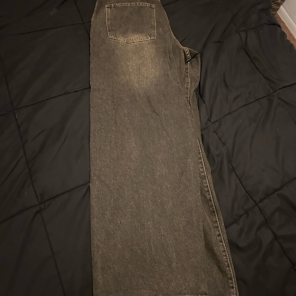 class mens brown jeans, baggy fit